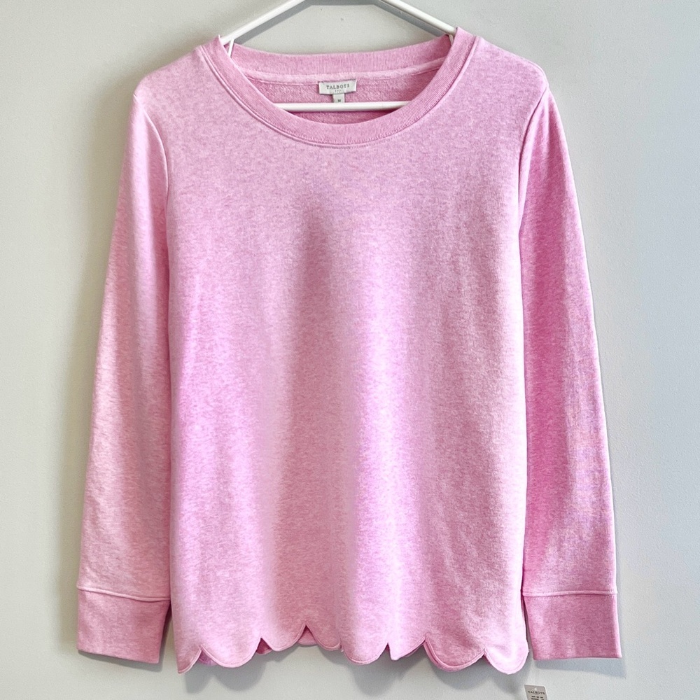 NWT Talbots Scallop Hem Sweatshirt